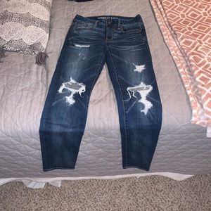 Ripped American Eagle Skinny Jeans Stretch X